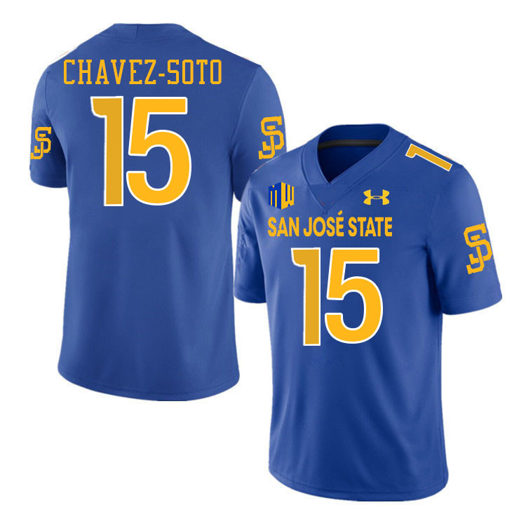 San Jose State Spartans #15 Steve Chavez-Soto College Football Jerseys,Uniforms-Royal